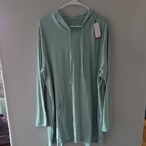 Lane Bryant LIVI Mint Hooded Tunic